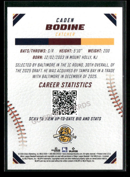 2026 Carolina League Top Prospects Caden Bodine