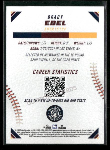 2026 Carolina League Top Prospects Brady Ebel