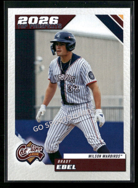 2026 Carolina League Top Prospects Brady Ebel