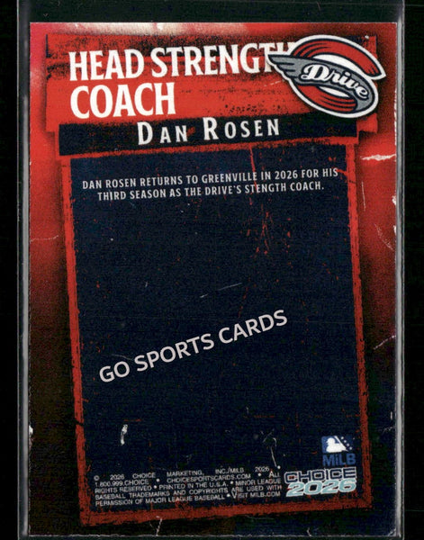 2026 Greenville Drive Dan Rosen