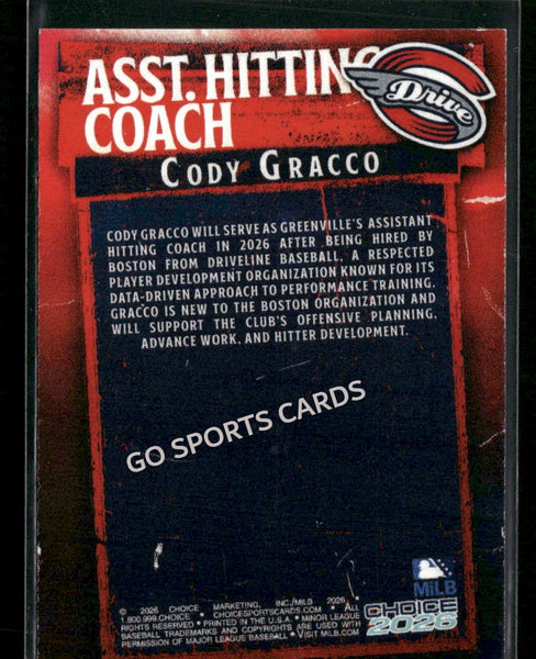 2026 Greenville Drive Cody Gracco