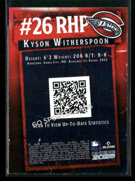 2026 Greenville Drive Kyson Witherspoon