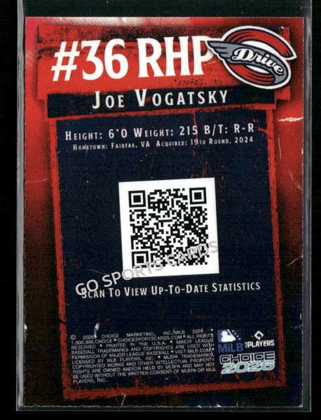 2026 Greenville Drive Joe Vogatsky