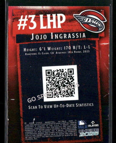 2026 Greenville Drive Jojo Ingrassia