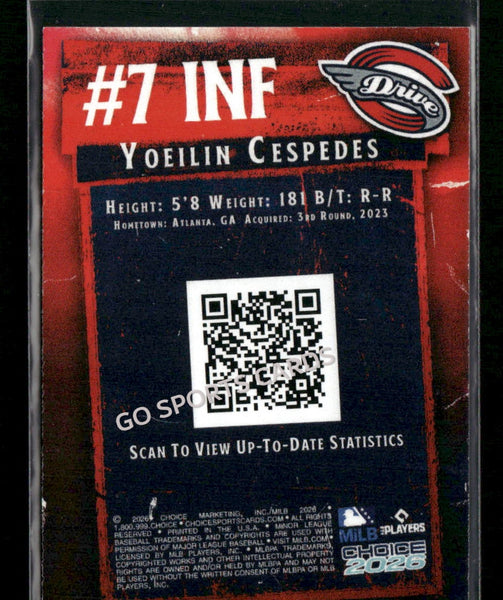 2026 Greenville Drive Yoeilin Cespedes