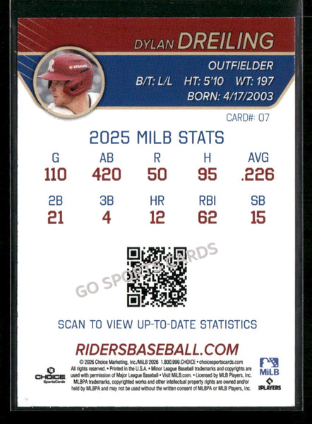 2026 Frisco RoughRiders Dylan Dreiling