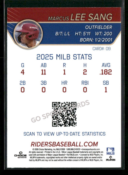 2026 Frisco RoughRiders Marcus Lee Sang