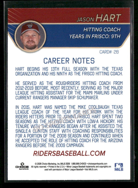 2026 Frisco RoughRiders Jason Hart