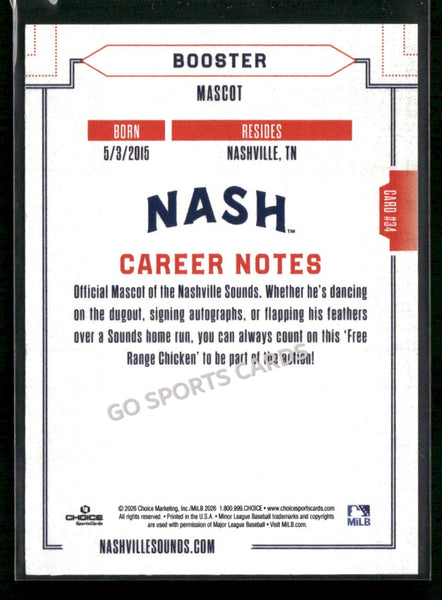 2026 Nashville Sounds Booster Mascot