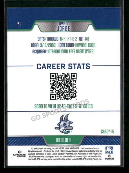 2026 Hartford Yard Goats Dyan Jorge