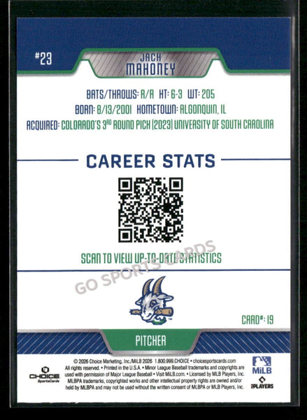 2026 Hartford Yard Goats Jack Mahoney