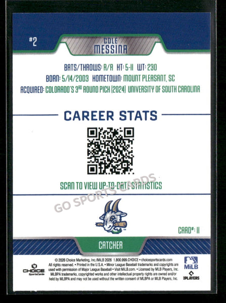 2026 Hartford Yard Goats Cole Messina