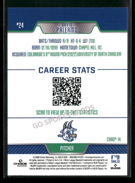 2026 Hartford Yard Goats Davison Davis Palermo