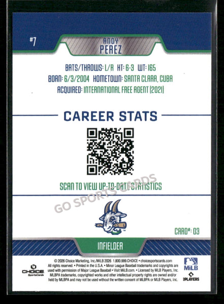 2026 Hartford Yard Goats Andy Perez