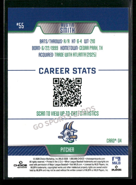 2026 Hartford Yard Goats Austin Smith