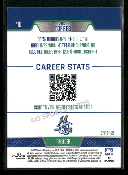 2026 Hartford Yard Goats Jose Torres