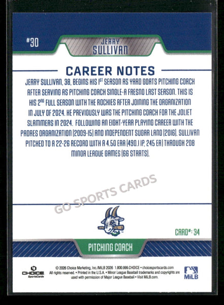 2026 Hartford Yard Goats Jerry Sullivan