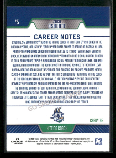 2026 Hartford Yard Goats Zach Osborne