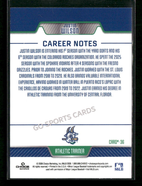 2026 Hartford Yard Goats Justin Wilson