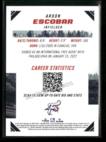 2026 Eastern League Top Prospects Aroon Escobar