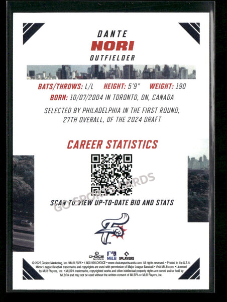 2026 Eastern League Top Prospects Dante Nori