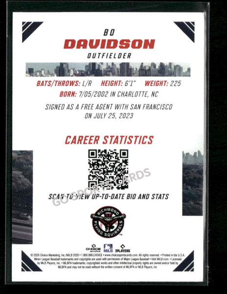 2026 Eastern League Top Prospects Bo Davidson