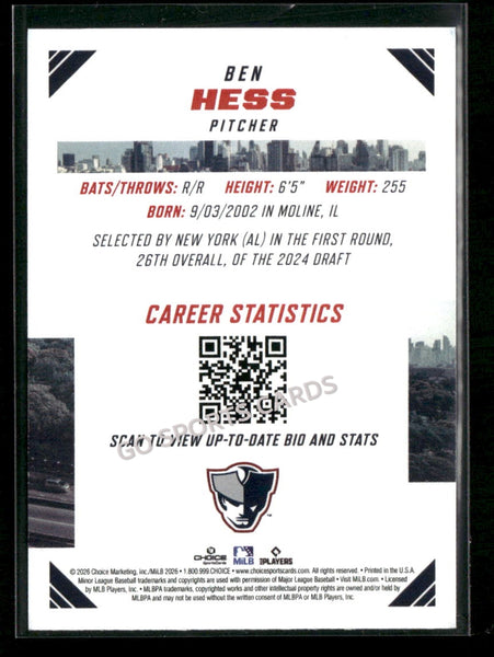 2026 Eastern League Top Prospects Ben Hess