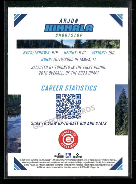 2026 Northwest League Top Prospects Arjun Nimmala