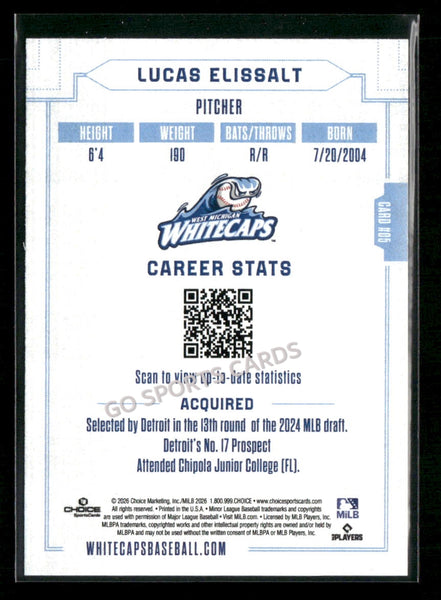 2026 West Michigan Whitecaps Lucas Elissalt