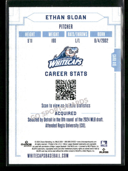 2026 West Michigan Whitecaps Ethan Sloan