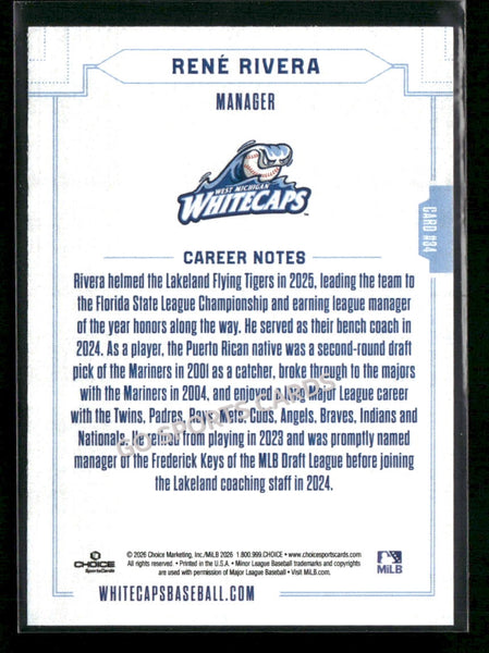 2026 West Michigan Whitecaps Rene Rivera
