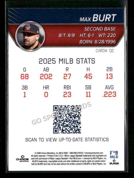 2026 Toledo Mud Hens Max Burt