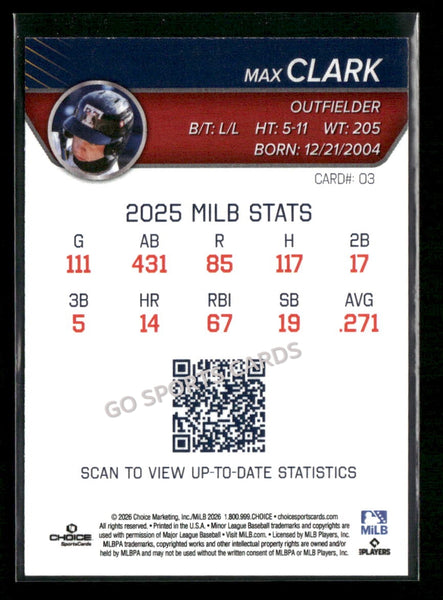 2026 Toledo Mud Hens Max Clark