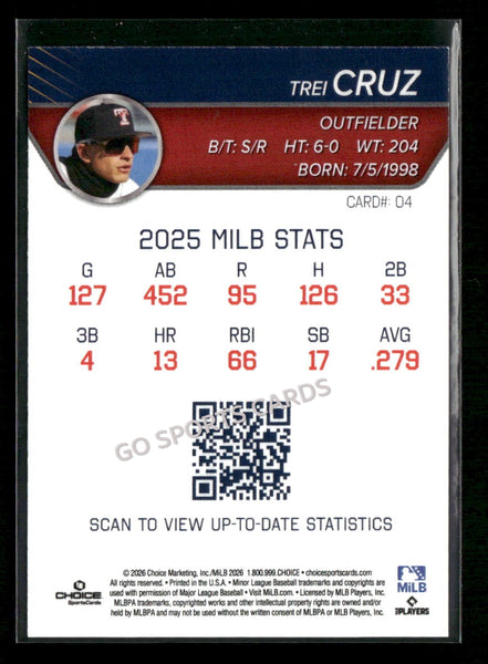 2026 Toledo Mud Hens Trei Cruz