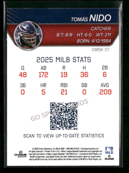 2026 Toledo Mud Hens Tomas Nido