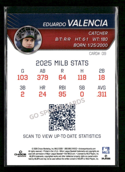 2026 Toledo Mud Hens Eduardo Valencia