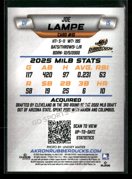 2026 Akron RubberDucks Joe Lampe