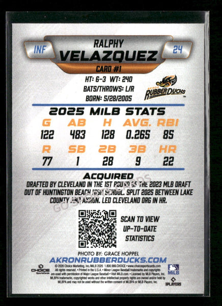 2026 Akron RubberDucks Ralphy Velazquez