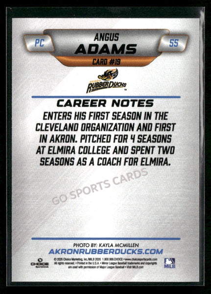 2026 Akron RubberDucks Angus Adams