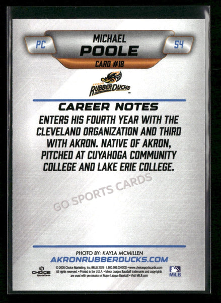 2026 Akron RubberDucks Michael Poole