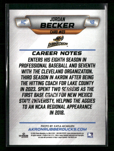2026 Akron RubberDucks Jordan Becker