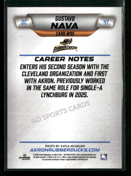 2026 Akron RubberDucks Gustavo Nava