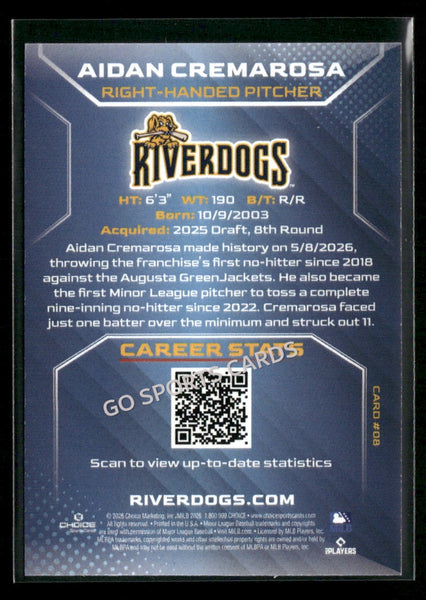 2026 Charleston RiverDogs Aidan Cremarosa