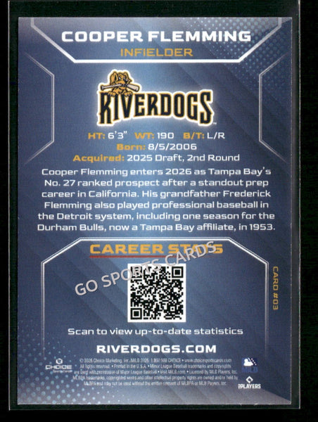 2026 Charleston RiverDogs Cooper Flemming