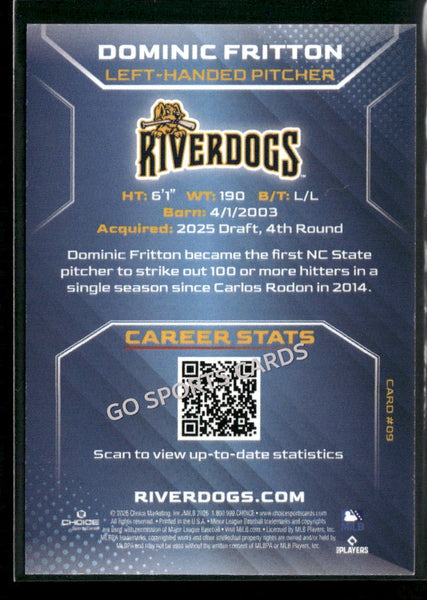 2026 Charleston RiverDogs Dominic Fritton