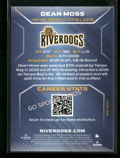 2026 Charleston RiverDogs Dean Moss