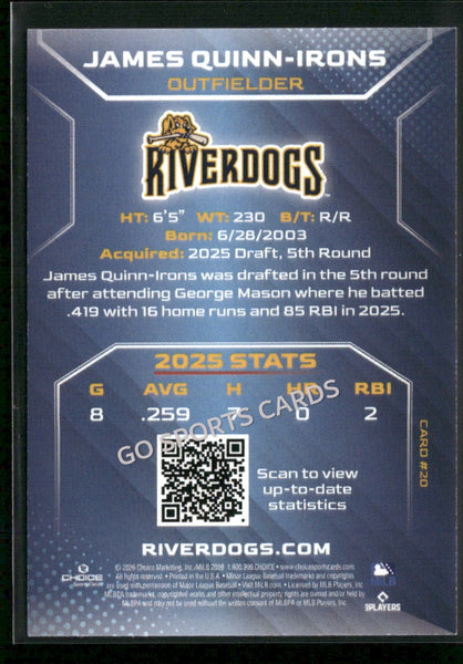 2026 Charleston RiverDogs James Quinn Irons