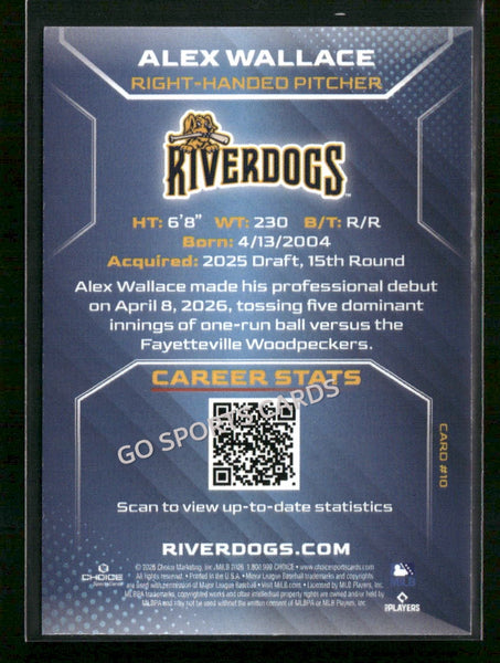 2026 Charleston RiverDogs Alex Wallace