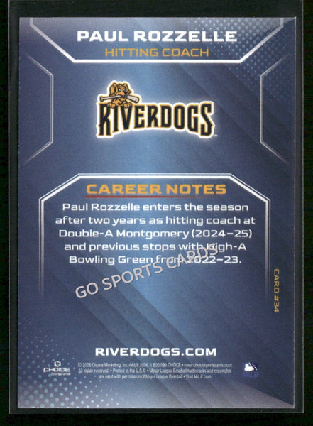 2026 Charleston RiverDogs Paul Rozzelle