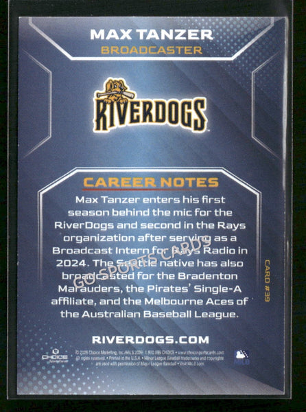 2026 Charleston RiverDogs Max Tanzer
